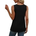 thumbnail image 3 of Fewfanhot Women's Clothing Summer Sleeveless Shirts Dressy Scoop Neck Loose Flowy Cute Tops Womens Tank Top, 3 of 5