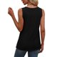 thumbnail image 4 of Blusas para mujer,Blusa informal de poliéster para mujer, color liso, con cuello cuadrado y abertura en el bajo, ideal para uso diario, sopatenor, 4 of 8
