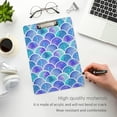 thumbnail image 5 of FMSHPON Colorful Mermaid Clipboard Hardboard Wood Nursing Clip Board and Pull for Standard A4 Letter 13x9 inches, 5 of 6