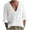 White, variant on VERUGU Mens Lightweight Breathable Casual Fashion Shirt Solid Color Long Sleeve V-Neck Fit Summer Loose Comfortable Blouse Black XXL