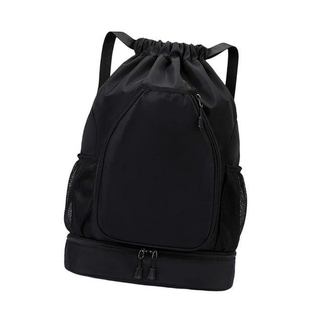 Lipstore Tennis Backpack Large Capacity Portable Racquet Carrying Bag Sports Backpack Black