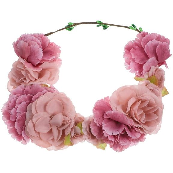 Mobutofu 1Pcs Floral Garland Crown Simple Sweet Elegant Hair Accessory For Girls Beach Party Vacation