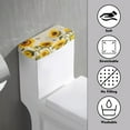 thumbnail image 3 of ZIATUBLE Sunflower Dragonfly Toilet Tank Top Cover Dustproof Toilet Protective Cover with Elastic Bottom Toilet Top Cover Tank Lid Easy to Install Toilet Tank Lid Covers for Bathroom, 3 of 5