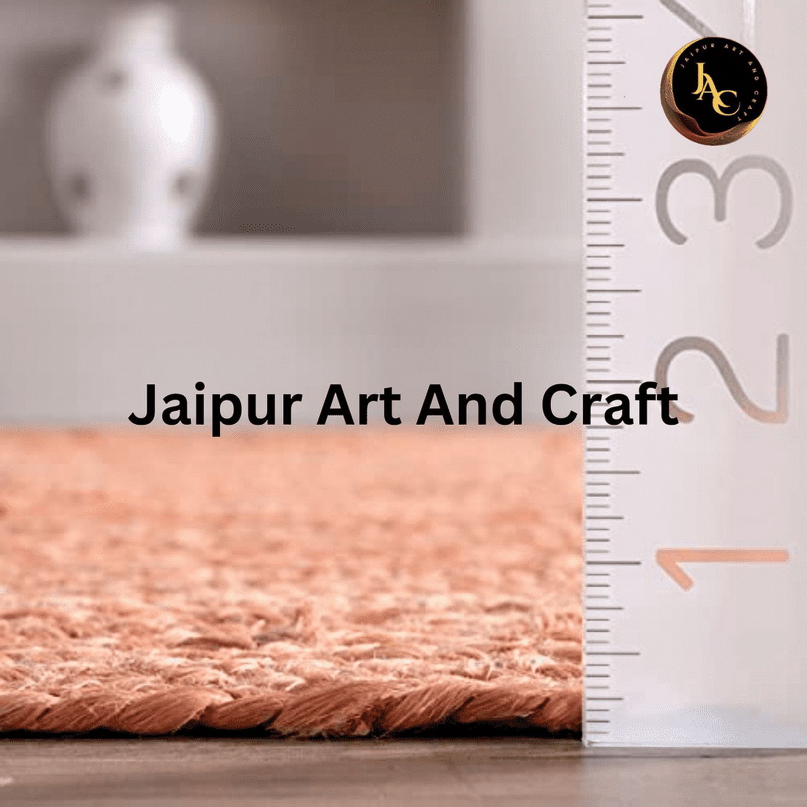 Jaipur Art And Craft Handmade Rectangle Jute Area Rug Reversible Braided Carpet (6x9 Sq ft)