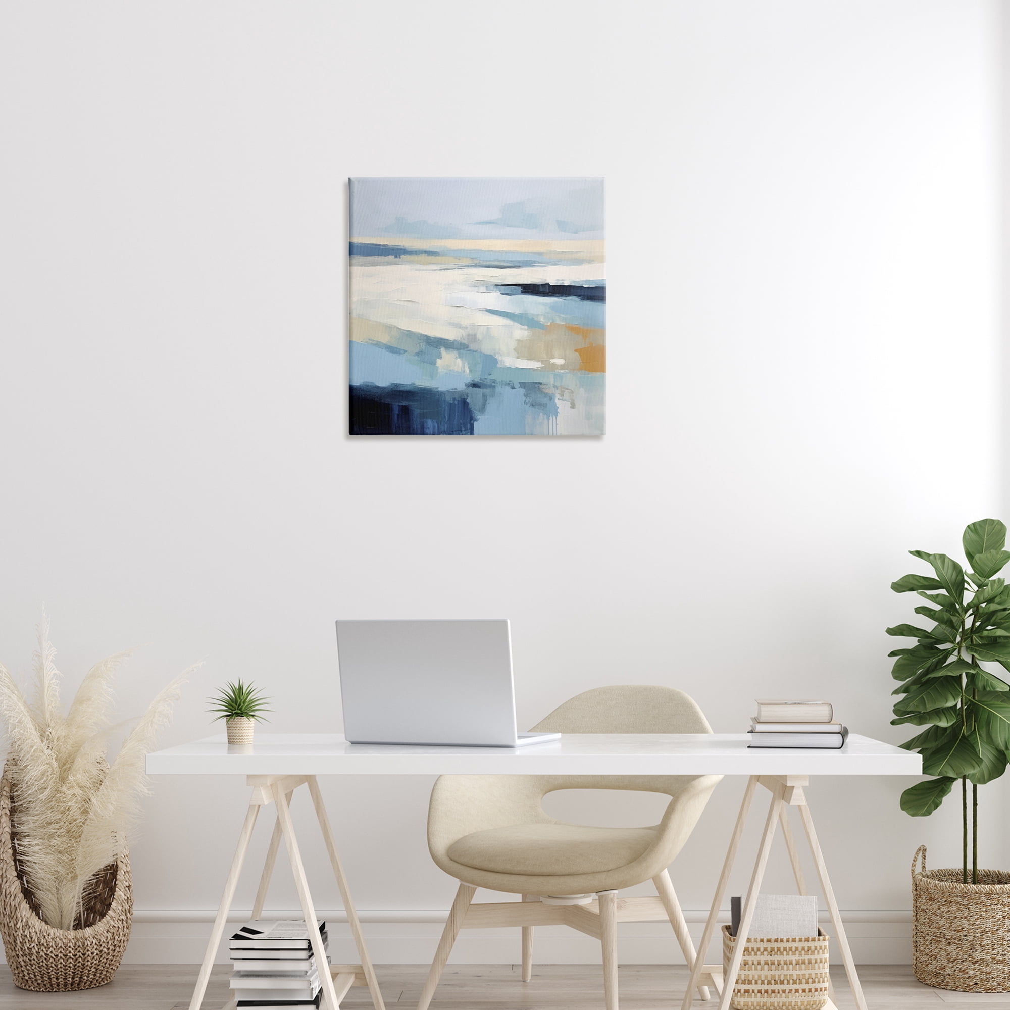 Stupell Industries Energetic Flowing Terrain Abstract Painting Wrapped Canvas Art Print Wall Art, 24 x 24