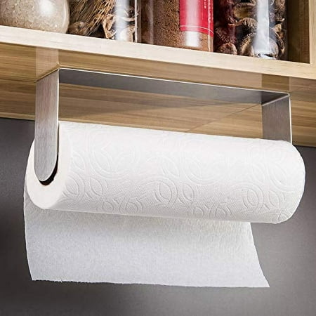 ZUNTO Paper Towel Holder Under Cabinet - Adhsive Paper Towel Rack (No Drilling), Stainless Steel Rustproof, Easy Tear