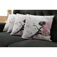 thumbnail image 5 of Ambesonne Butterfly Throw Pillow Cover 4 Pack, Fantasy Girl in Flowers, 18", Multicolor, 5 of 5