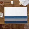 thumbnail image 4 of Gray Blue Gradient Striped Placemats Set of 4,Wipeable Washable Table Mats for Dining Tables, Geometric Lines Place Mats for Kitchen Event Party Tabletop Decor, 4 of 9