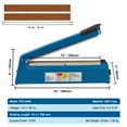 thumbnail image 3 of KFFKFF Heat Sealing Device, 12-inch, Manual Operation with Customizable Heat Settings, ABS Material, Suitable for Plastic Mylar PE PP Bags, Compact Poly Bag Sealer with Additional Replacement Kit, 3 of 9