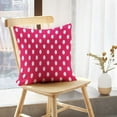 thumbnail image 5 of LALILO Throw Pillow Covers Pink And White Polka Dots Material Cushion Cover 18" x 18", 2 Pack, 5 of 6