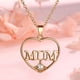 thumbnail image 1 of Collar para mamá Ehuebsd con colgante de corazón de amor oro, 1 of 6