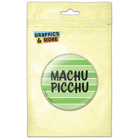 Machu Picchu Peru Stripes Pinback Button Pin Badge