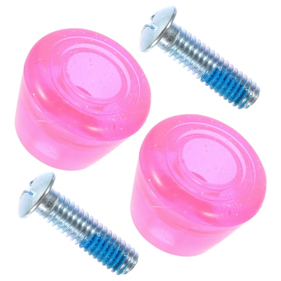 1 Pair Roller Skates Toe Stops Plugs Adjustable Rubber Brake Block Stoppers Roller Skates Accessories for Skates Round Shape Roller Skating