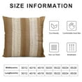 thumbnail image 5 of Nawypu  Throw Pillow Covers for Farmhouse Living Room, Burlap Textured Striped Woven Boho Pillow Covers Beige &amp; Brown, Single Stripe, 5 of 5
