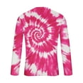 thumbnail image 5 of UVEASISHA Tie Dye Graphic Tees for Men Big and Tall Fashion Hipster T-Shirts Long Sleeve Crewneck Pullover Stretch Slim Fit Workout Shirt Hot Pink L, 5 of 6