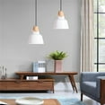 thumbnail image 6 of JLOWCO Set of 3 Single Pendant Lights Kitchen Island,farmhouse 3 Light Pendant Over Sink Lighting Fixtures Kitchen,White Hanging Ceiling Light for Living Room (LED Bulb Include), 6 of 7