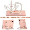 thumbnail image 4 of For iPad Pro 11 inch 2022/2021/2020/2018 Case, 360 Rotatable Handle Stand, Shoulder Strap, Drop-Proof Design, Rose Gold, 4 of 7