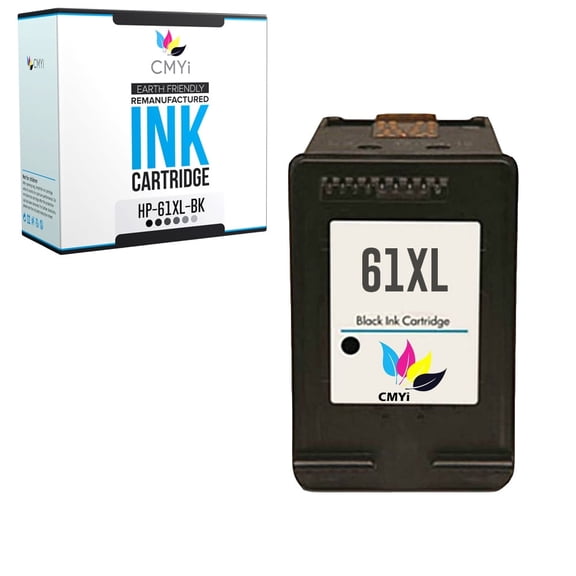 CMYi 61XL Ink Cartridge Compatible for HP DeskJet Series Inkjet Printers, 1 Black
