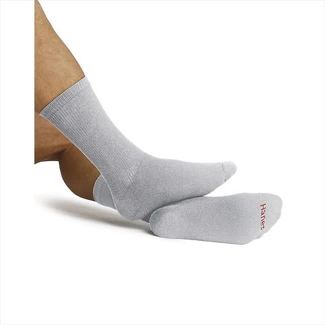 Hanes 1856 Mens Grey Cushion Crew Socks 6Pack, Size 13 10 Grey