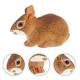 thumbnail image 2 of KAKOWELY Cottontail Rabbit Home Decor Plastic Miniature Animal's Figurine Desktop Decor,3.74X"X2.68"X1.97", 2 of 5