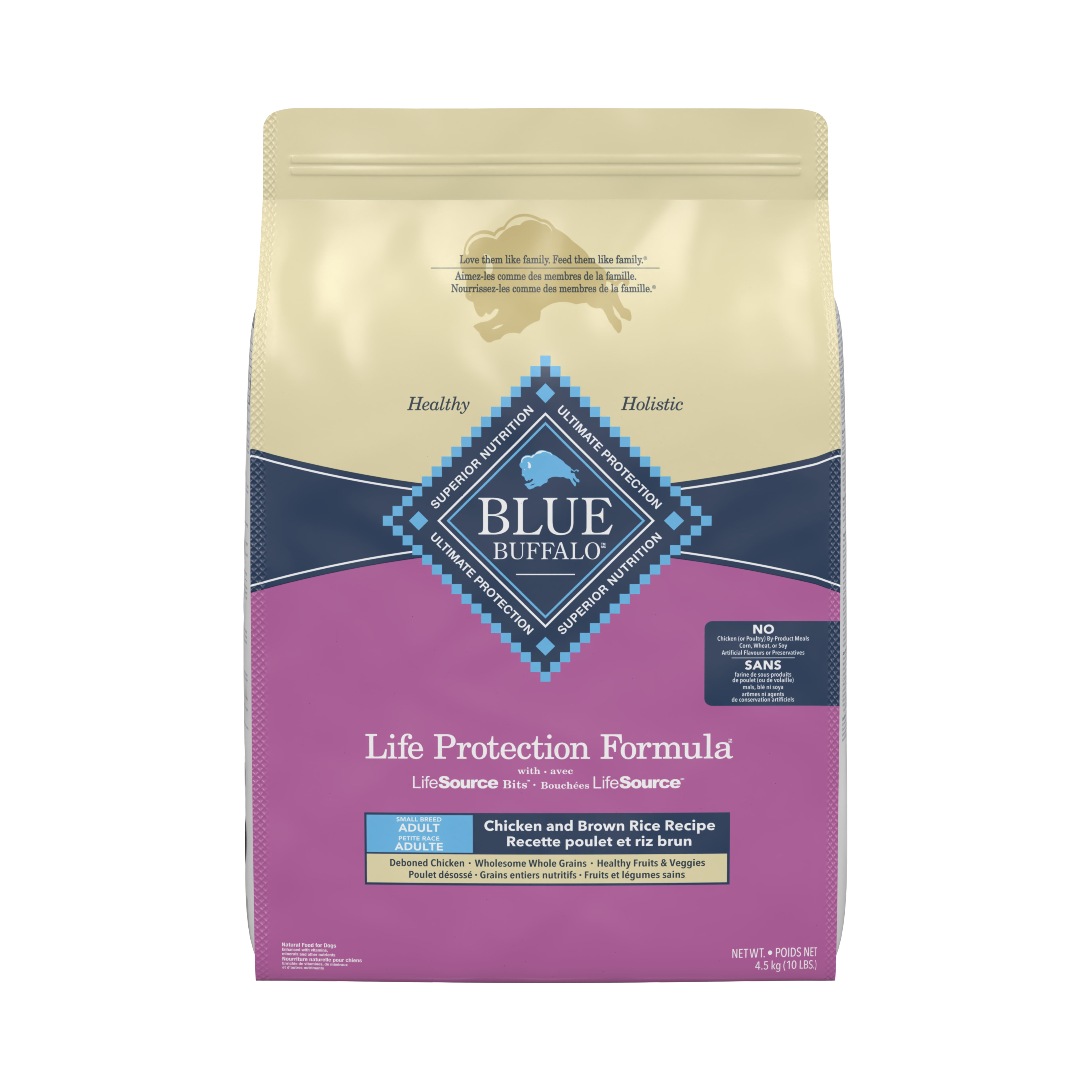 Blue Buffalo Life Protection Formula Small Breed Dry Dog Food Chicken & Brown Rice 4.5kg