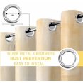 thumbnail image 6 of Cream Blackout Curtains for Bedroom/Living Room, Thermal Insulated Kitchen Curtains, Modern Oil Painting Abstract Grommet Darkening Window Treatment Drapes 42"x84"x2, 6 of 8