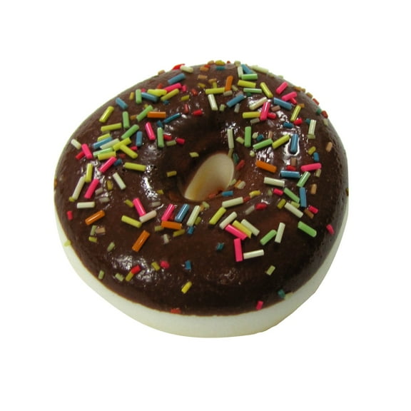 Realistic Fake Chocolate Donut Squish Stress Relief Squeeze Toy Funny Prank Gag Gift