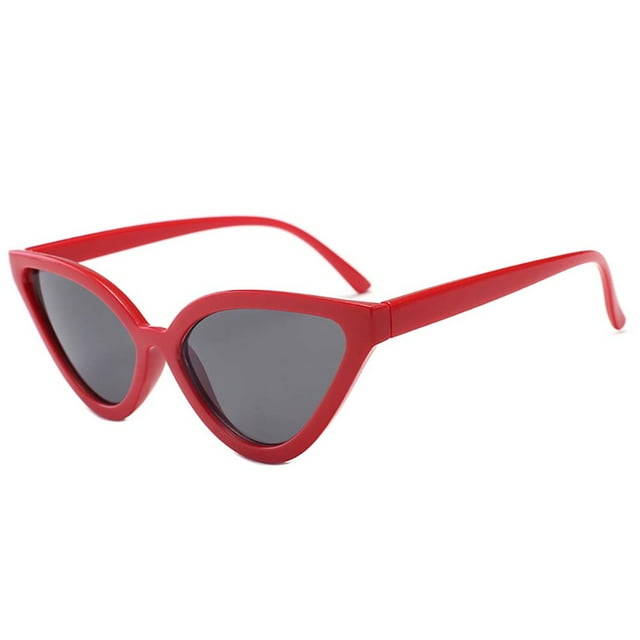 Women Luxury Eyewear Cat Eye Sunglasses Retro Female Sunglass Cateye Sun Glasses for Woman Shades Red frame gray lens