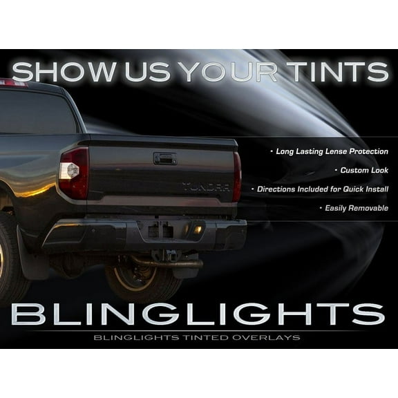 Tinted Tail Lamp Light Overlays Kit Smoked Protection Film For 2014-2016 Toyota Tundra