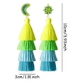 thumbnail image 3 of Yoyauz Women's Tassel Earrings Pendants, Colorful Layered Pendant Earrings Bohemian Long Tassels Handmade Wool Thread Earrings For Girly Gifts, 3 of 5