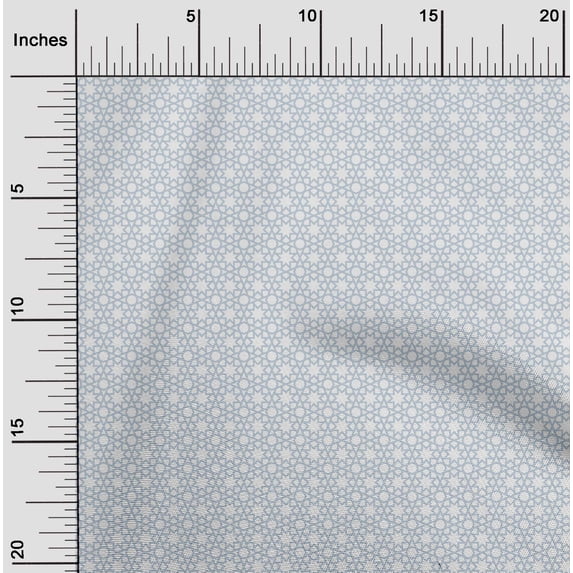 oneOone Viscose Chiffon White Fabric Geometric Block Sewing Material Print Fabric By The Yard 42 Inch Wide
