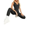 goowrom Bodycon Jumpsuits for Women One Piece Jumpsuits Ribbed Knit
