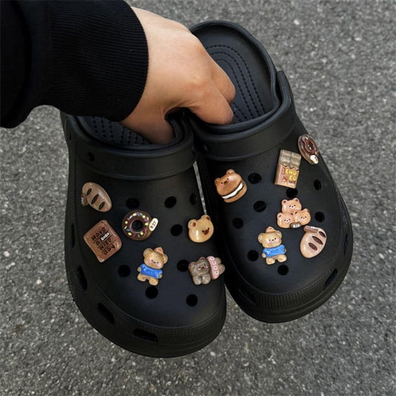 Cartoon Bear Bread Slipper Sandals with Buckle 12 Pieces