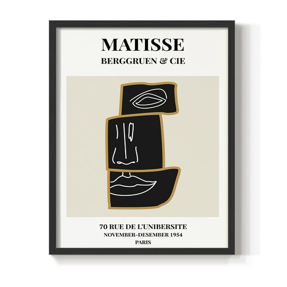 Matisse CXLII Framed Print in Black Solid Wood 8 x 10 Framed Print