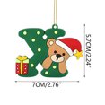 thumbnail image 2 of YIKA Personalized Christmas Ornaments 26-Style Christmas Tree Ornaments Set With English Uppercase Letters X, 2 of 9