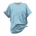 thumbnail image 4 of Endives Women's Short Sleeve T-shirt Round Neck Solid Color Womens Tops Summer Tee, 4 of 4