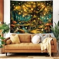 thumbnail image 4 of Enchanted Life Tree Forest Tapestry, Luminous Fairy Tale Wall Hanging for Room Decor, Dreamy Nature Home Decor 40L x 60W, 4 of 7