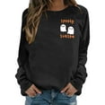 thumbnail image 2 of Spooky Season Halloween Sweatshirts for Women 2025 Long Sleeve Crewneck Cute Ghost Graphic Sweatshirt Pullover Tops, 2 of 5
