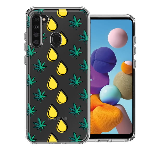 MUNDAZE for Samsung Galaxy A21 Medicinal Drip Design Double Layer Phone Case Cover