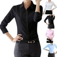 thumbnail image 7 of Women Shirt White Blouses Casual Long Sleeve Ladies Profession Slim Fit Tops, 7 of 7