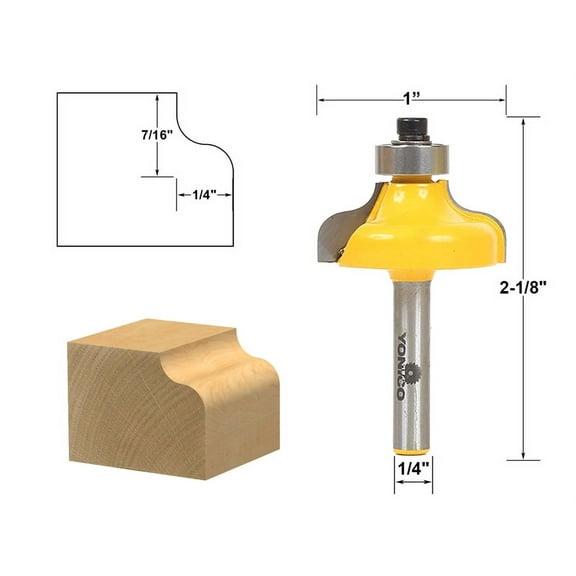 Yonico Ogee Edging and Molding Router Bit - Small - 1/4" Shank - 13144q
