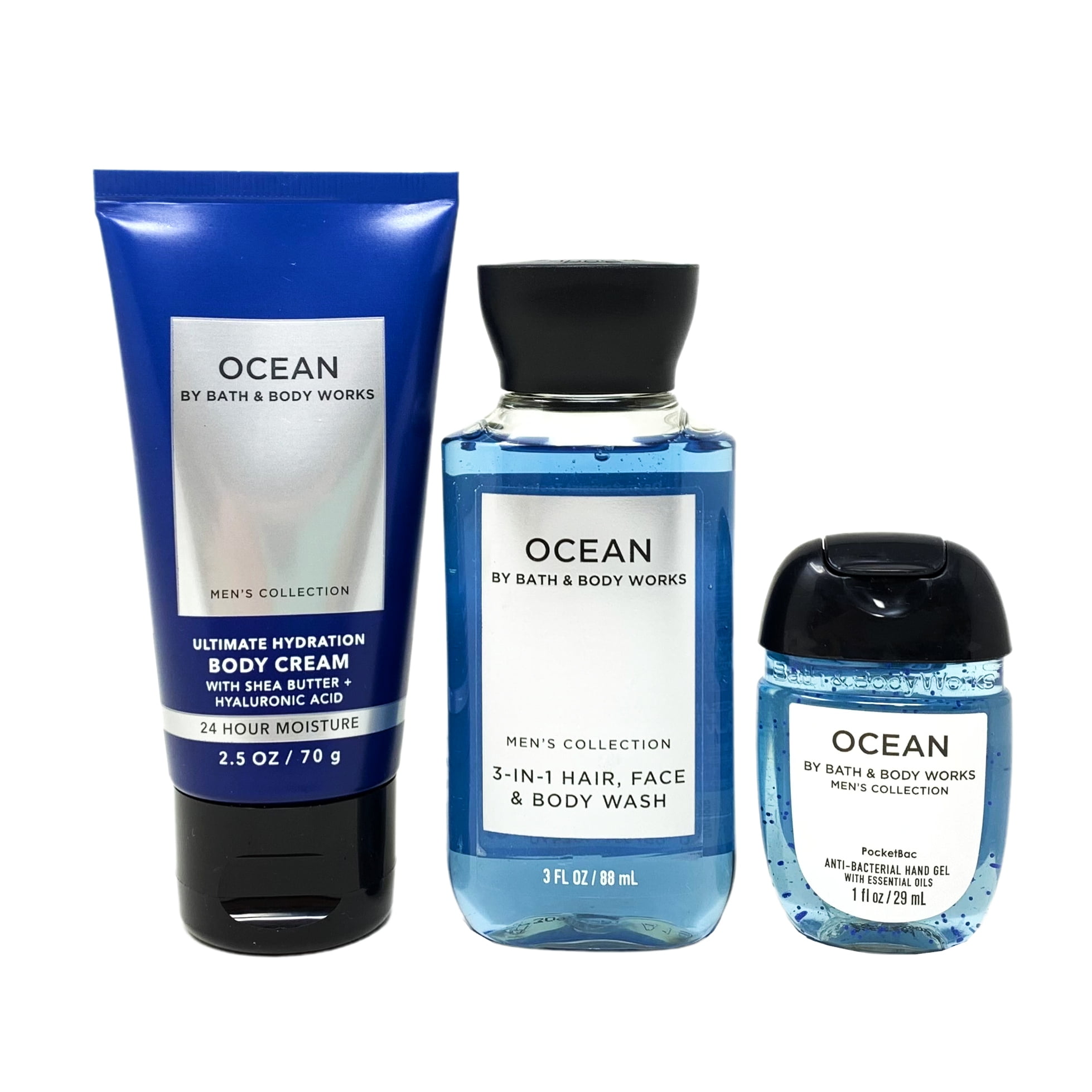Bath and Body Works Men's Collection Ocean Mini 3 Piece Gift Bag