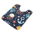 thumbnail image 7 of Yayeee Bath Rug for Bathroom Floor Non Slip Contour Fluffy Soft Absorbent Mat, 20"x24", Red Jellyfish, 7 of 7