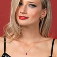 thumbnail image 4 of Gem Stone King 14K White Gold Red Ruby Women Pendant Necklace (0.55 Ct Round 5MM With 18 inch Chain), 4 of 6