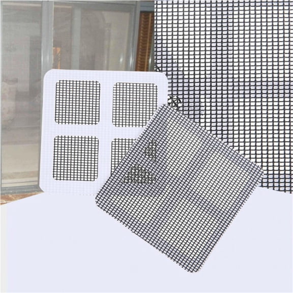 20-Pack Screen Repair Patch, Self Adhesive Mesh, Fiberglass Material, Strong Durable Net Fix for Home Camping Outdoor Patio Garage Activities