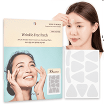 AVCA Wrinkle Repair Patches for Frown Lines Forehead Lines and Smile-Line Patches - Korean Skin Care, The Anti Wrinkle Patch Non invasive Wrinkle Smoothers for Face Wrinkles 55p