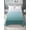 Turquoise, variant on Turquoise Ombre Twin Size Flat Sheet Only, Hotel Luxury Microfiber Bed Top Sheets, Teal White Gradient Modern Abstract Art Soft Breathable Bedding Sheet for Bedroom, Easy Care - 66" x 96"