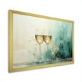 thumbnail image 2 of Designart "Effervescence of Champagne in Golden Glass" Food & Beverage Framed Wall Art Decor - Traditional Gold Champagne Entryway Framed Wall Art, 2 of 6