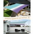 thumbnail image 4 of Sun Shade Sail 6.5x10Ft Gradient Blue Teal to Purple Uv Block Sunshade Canopy Outdoor Shade Cover Rectangle Shade Cloth For Patio Garden Yard Deck Pergola, 4 of 6