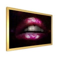 thumbnail image 2 of Designart 'Detail Of Pixellated Pink Woman Lips' Modern Framed Art Print, 2 of 4